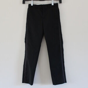 NWT Bonpoint Boys Johnson Wool Tuxedo‎ Pants Black Satin Stripe 6 Year